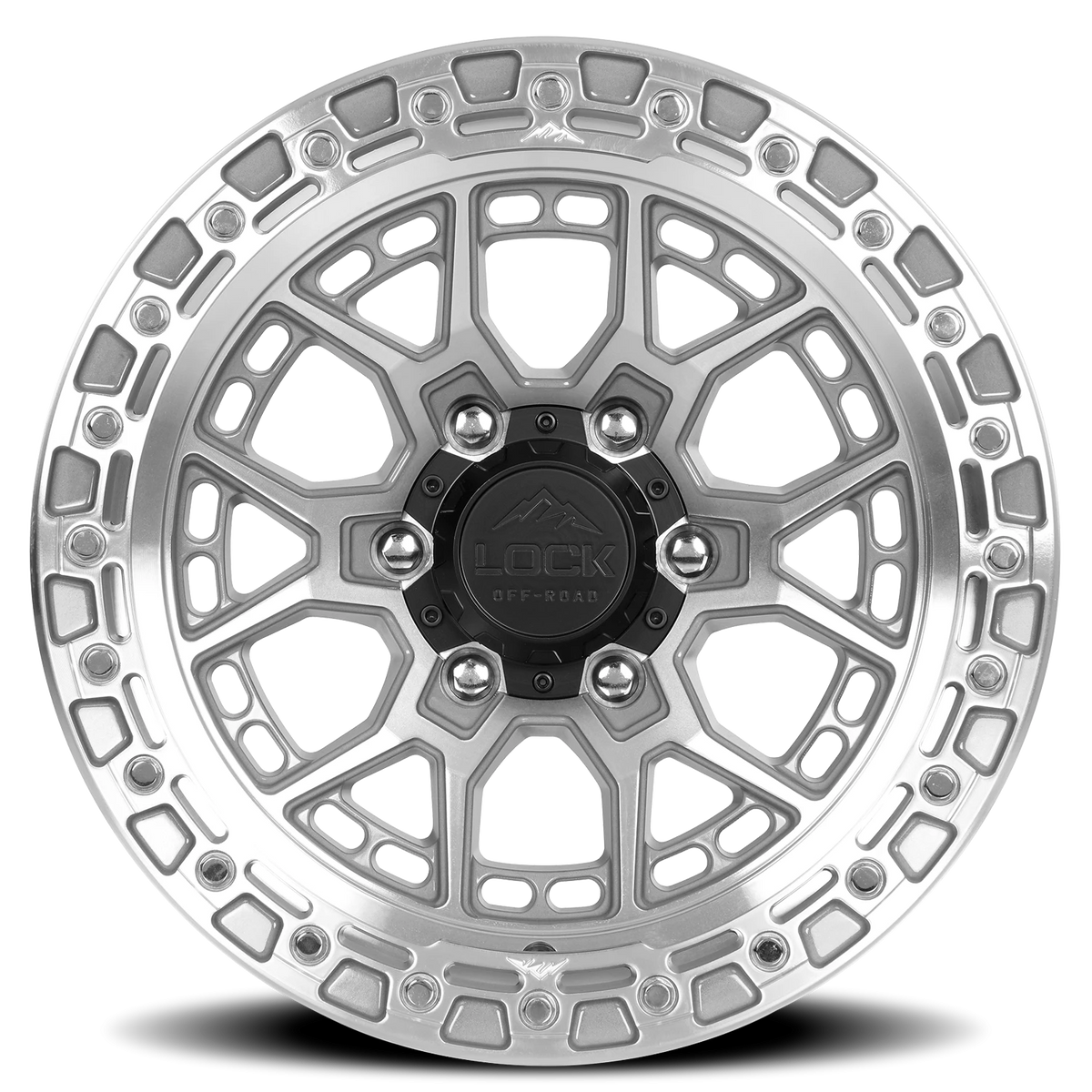 Lock Offroad Commando Machined Silver W/ Clear Coat 17x9 0 5x127mm 71.5mm