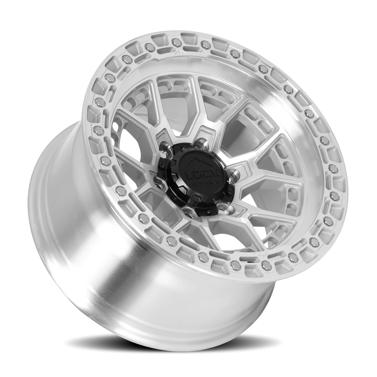 Lock Offroad Commando Machined Silver W/ Clear Coat 20x10 +18 8x165.1mm 125.2mm