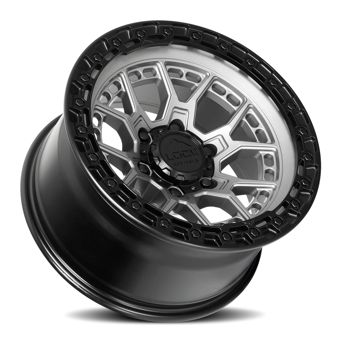 Lock Offroad Commando Matte Grey W/ Matte Black Ring 20x9 0 6x139.7mm 106.2mm