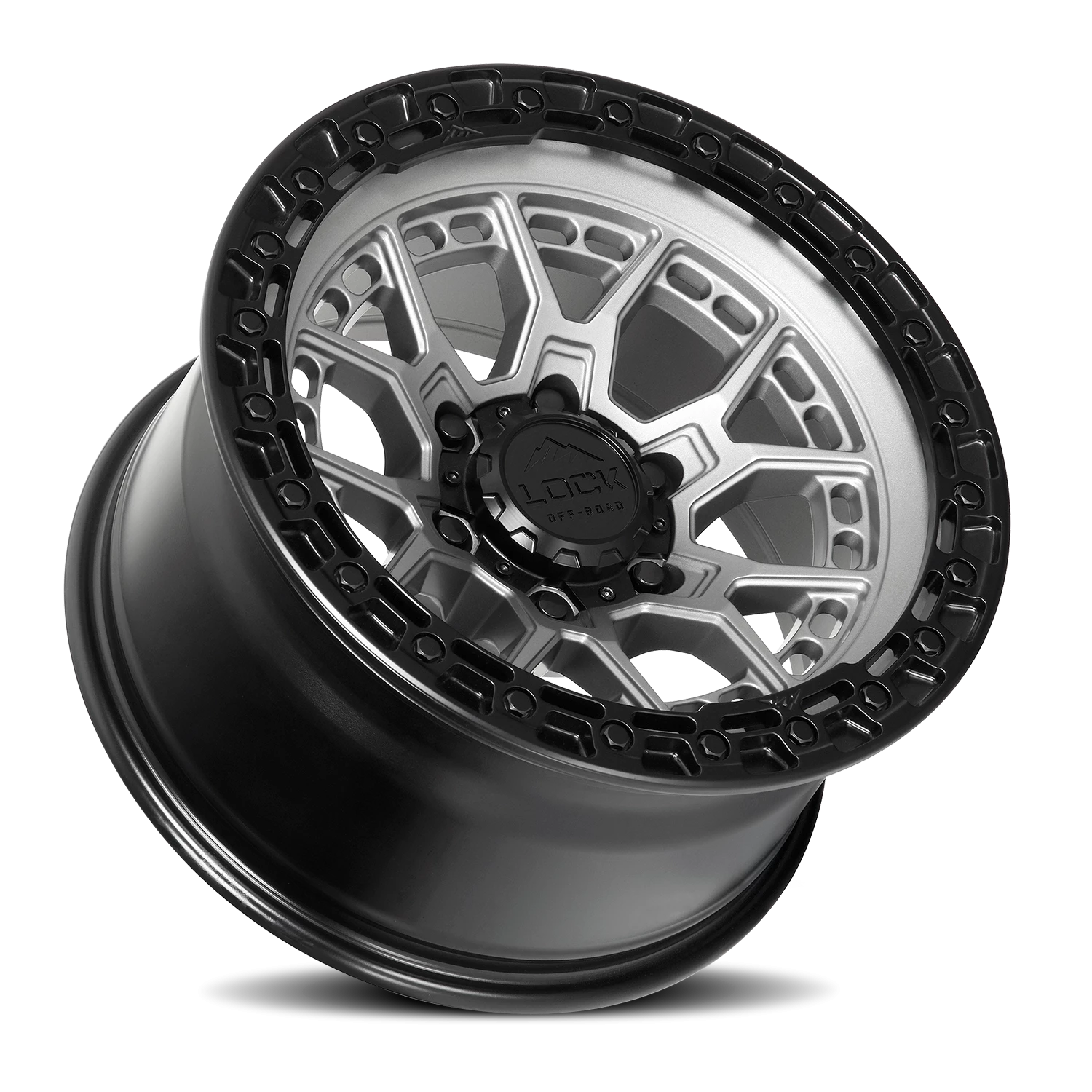 Lock Offroad Commando Matte Grey W/ Matte Black Ring 17x9 +12 6x135mm 87.1mm - Wheelwiz