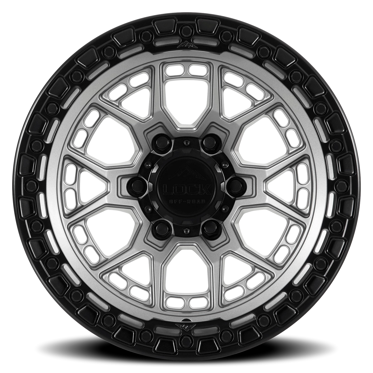 Lock Offroad Commando Matte Grey W/ Matte Black Ring 20x10 +18 6x135mm 87.1mm