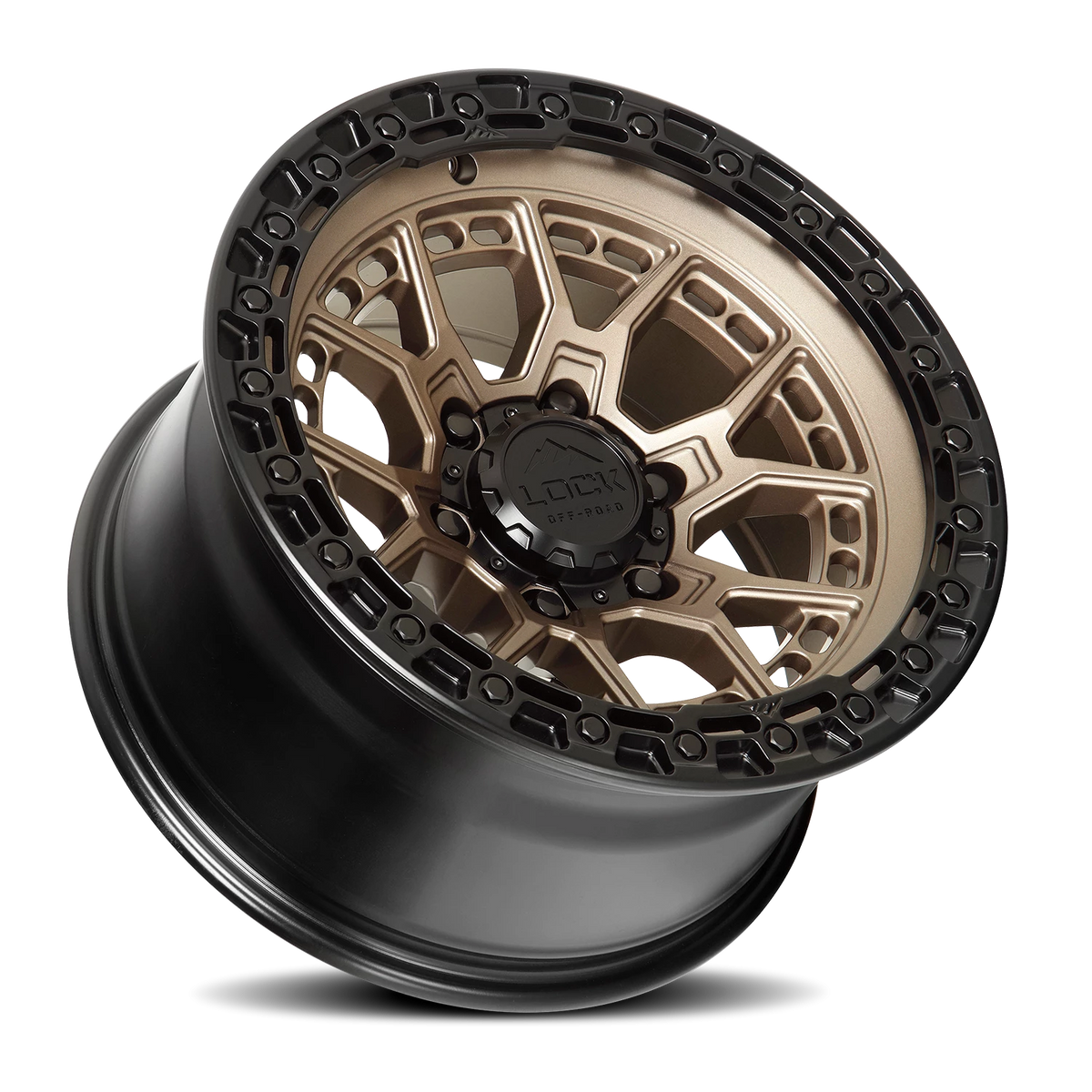 Lock Offroad Commando Matte Bronze W/ Matte Black Ring 20x10 +18 5x127mm 71.5mm
