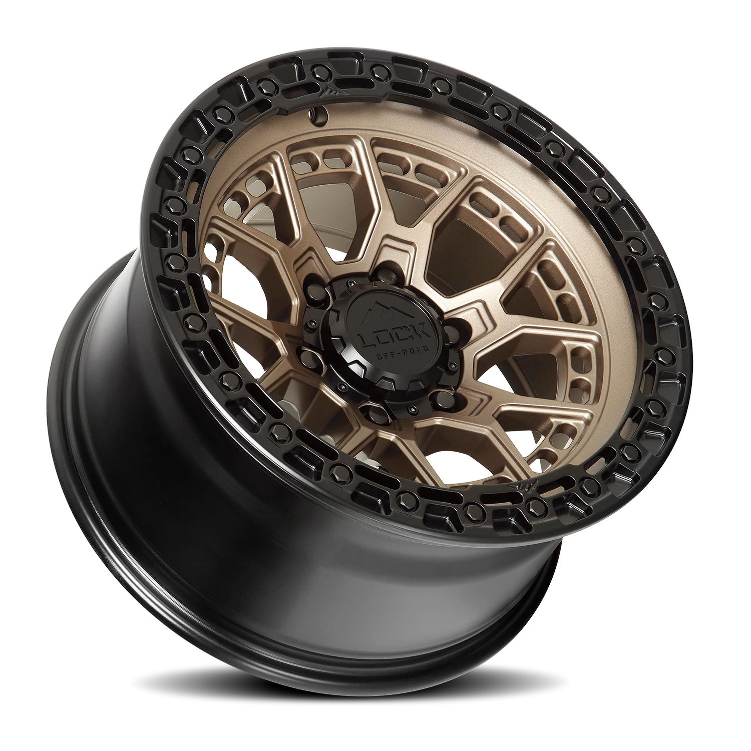 Lock Offroad Commando Matte Bronze W/ Matte Black Ring 20x9 0 5x127mm 71.5mm - Wheelwiz