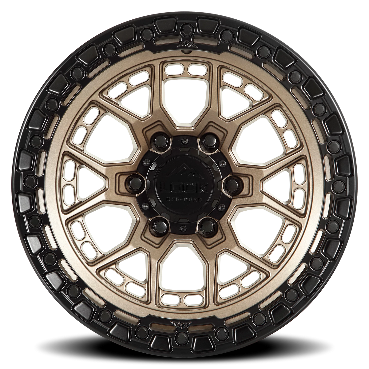 Lock Offroad Commando Matte Bronze W/ Matte Black Ring 20x9 0 6x135mm 87.1mm