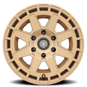 Icon Alloys Compass Satin Satin Brass 17x8.5 +6 6x135mm 87.1mm
