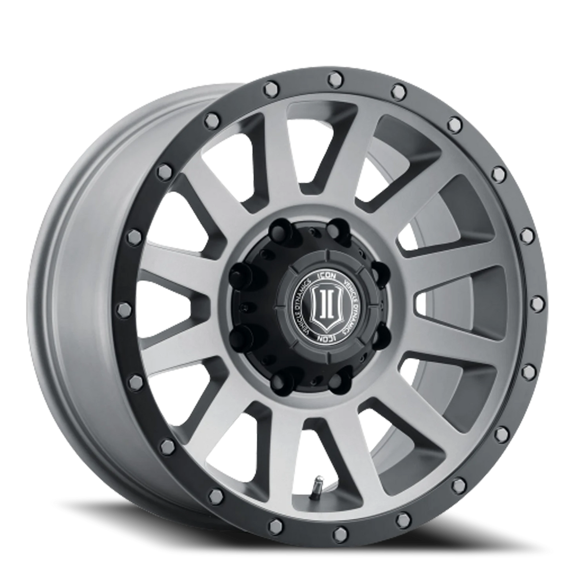 Icon Alloys Compression HD Titanium 18x9 +12 8x165.1mm 121.4mm