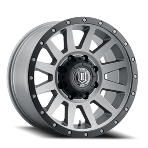 Icon Alloys Compression HD Titanium 18x9 +12 8x165.1mm 121.4mm