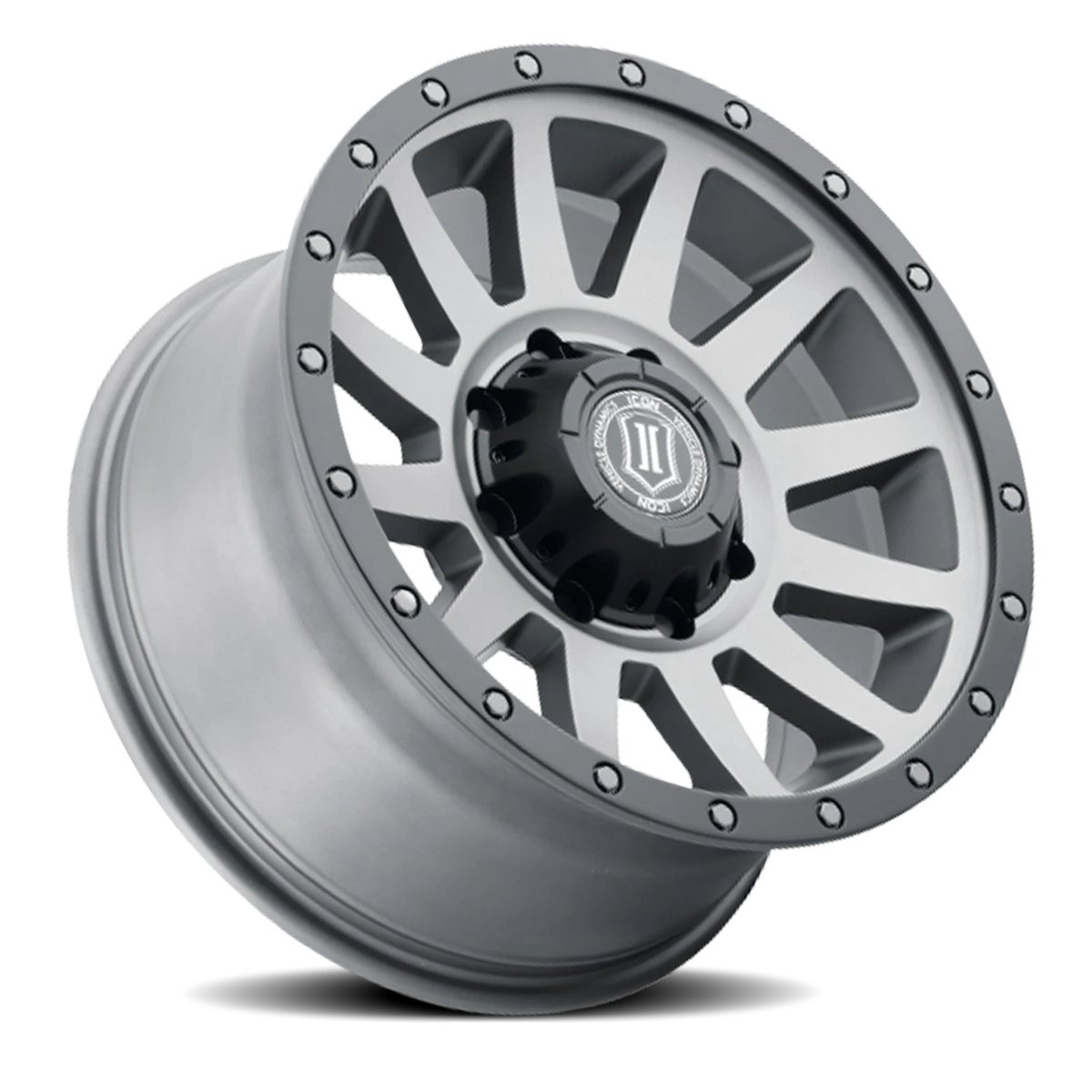 Icon Alloys Compression HD Titanium 18x9 +12 8x165.1mm 121.4mm