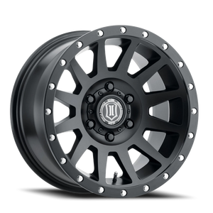 Icon Alloys Compression Satin Black 17x8.5 0 6x139.7mm 106mm