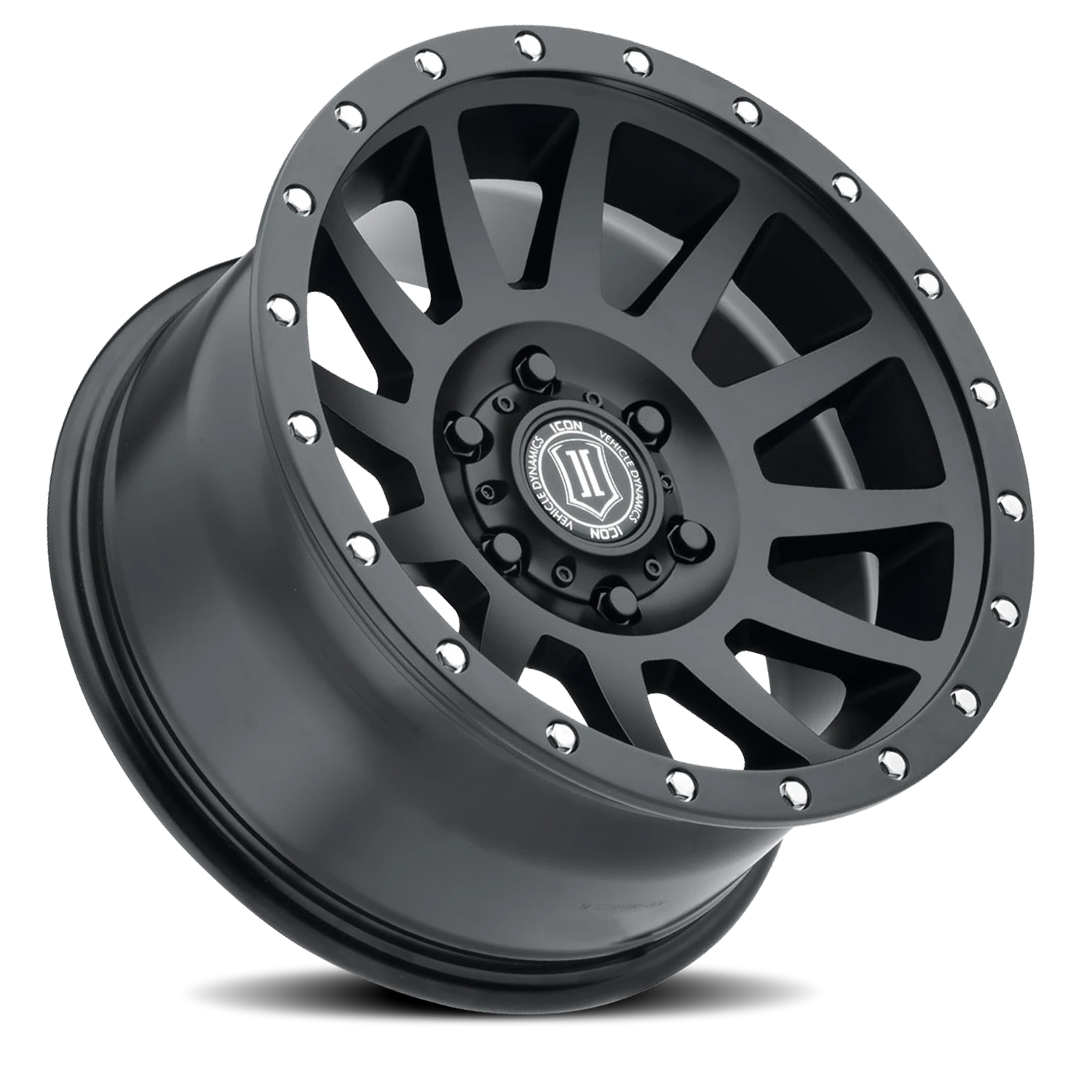 Icon Alloys Compression Satin Black 17x8.5 +25 6x139.7mm 95.1mm