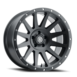 Icon Alloys Compression Satin Black 18x9 -12 5x127mm 71.5mm