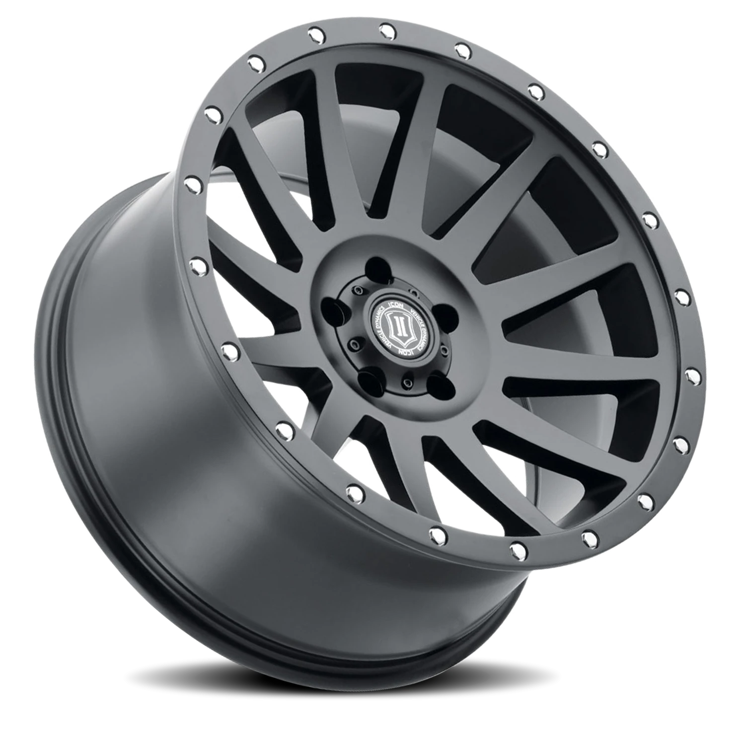 Icon Alloys Compression Satin Black 18x9 -12 5x127mm 71.5mm