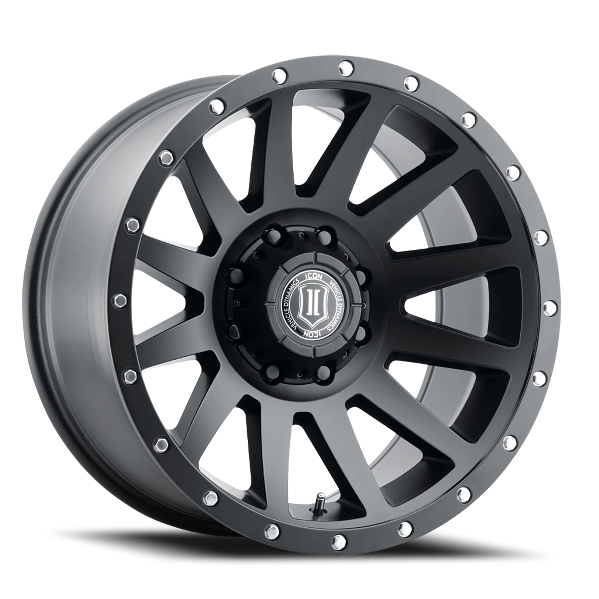 Icon Alloys Compression Satin Black 20x10 -19 8x180mm 124.2mm
