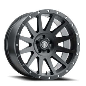 Icon Alloys Compression Satin Black 20x10 -19 5x150mm 110.1mm