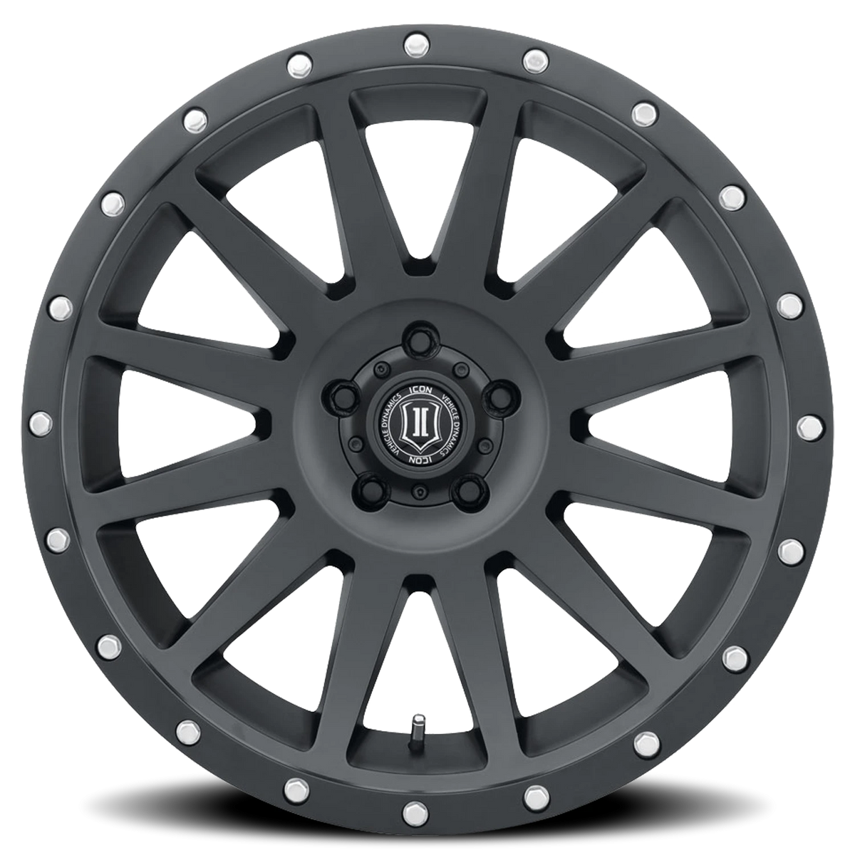Icon Alloys Compression Satin Black 20x10 -12 5x127mm 72mm
