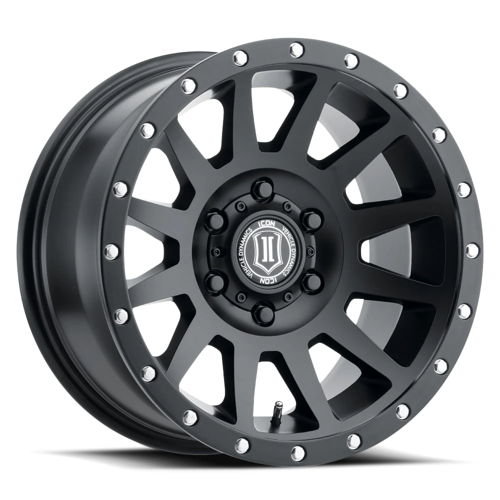 Icon Alloys Compression Satin Black 20x10 -19 6x135mm 87.1mm