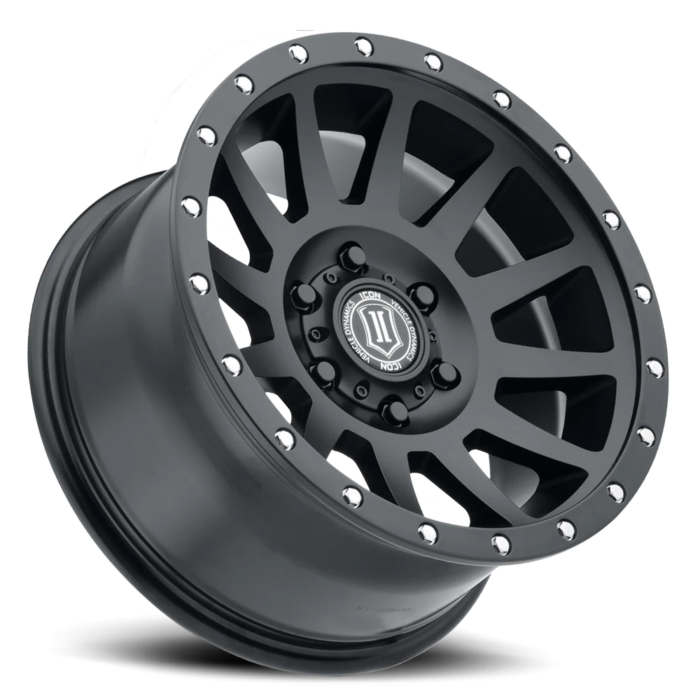Icon Alloys Compression Satin Black 20x10 -19 6x135mm 87.1mm