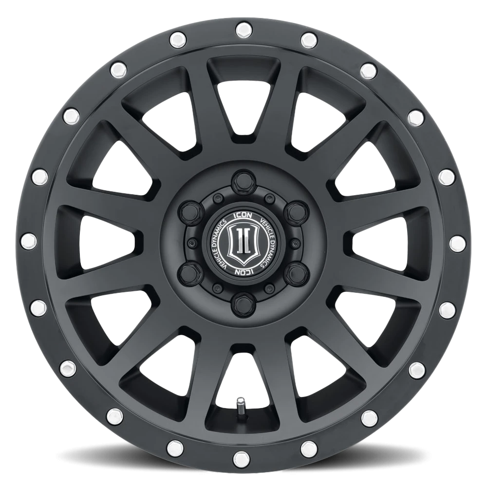 Icon Alloys Compression Satin Black 20x10 -19 6x139.7mm 106.1mm