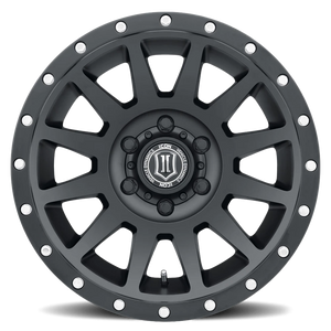 Icon Alloys Compression Satin Black 20x10 -19 6x135mm 87.1mm