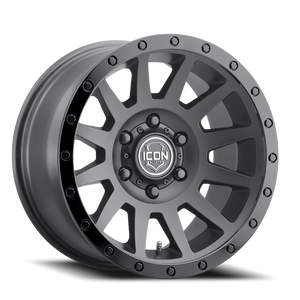 Icon Alloys Compression Double Black 17x8.5 +25 6x139.7mm 95.1mm