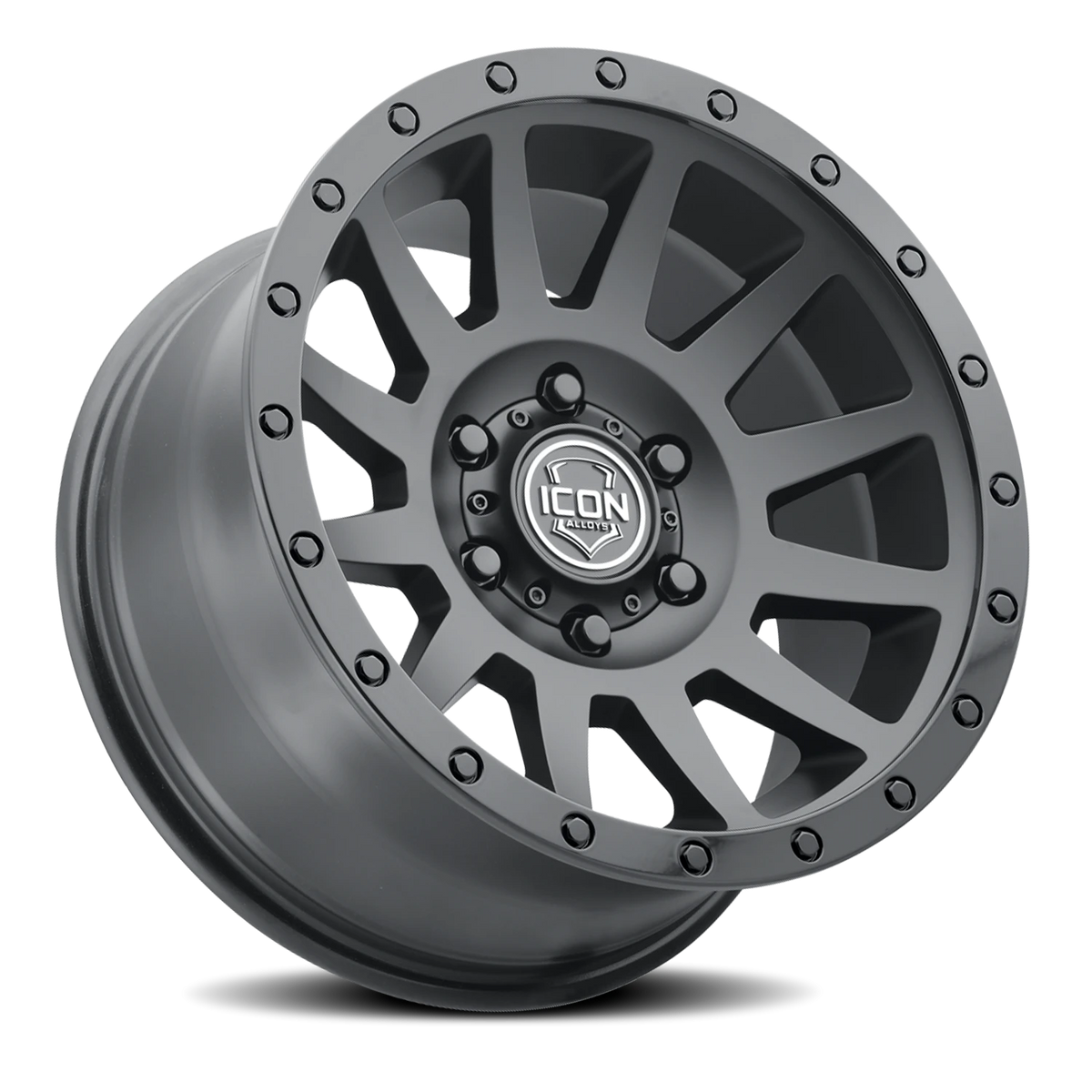 Icon Alloys Compression Double Black 17x8.5 +25 6x139.7mm 95.1mm