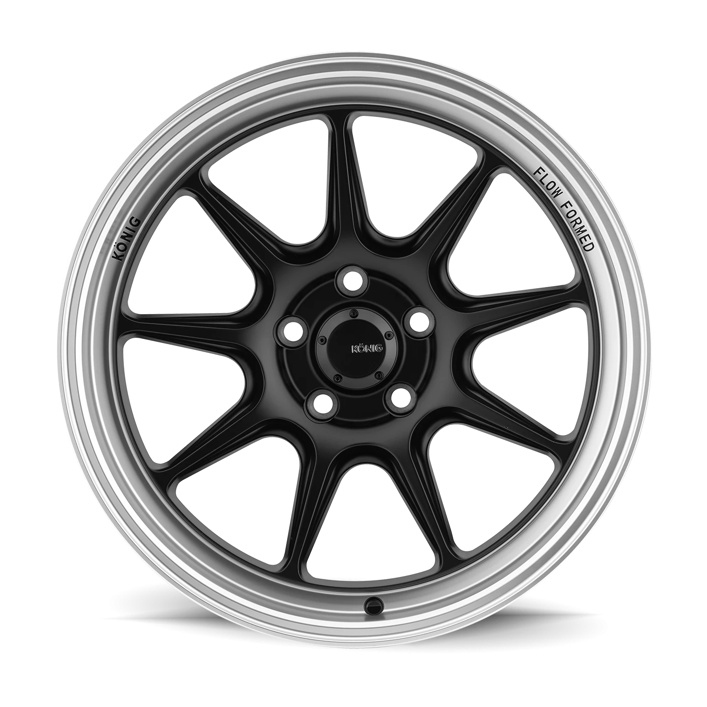 Konig Countergram Matte Black W/ Machined Lip 15x9 +35 4x100mm 73.1mm - Wheelwiz