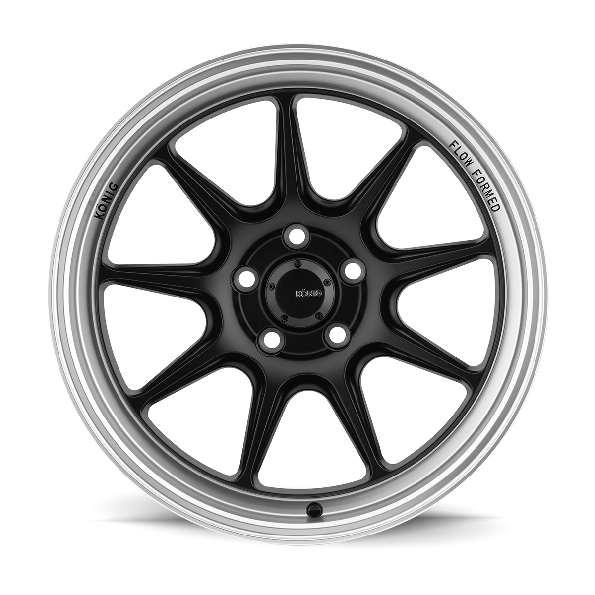 Konig Countergram Matte Black W/ Machined Lip 18x9.5 +35 5x120mm 72.6mm - Wheelwiz