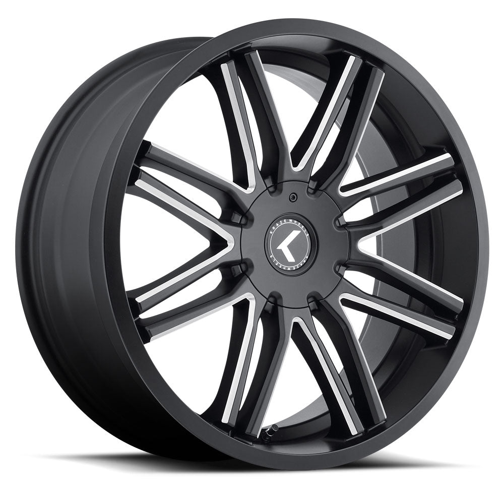Kraze CRAY Gloss black machined 20x8.5 +35 5x112|5x114.3mm 73mm - WheelWiz