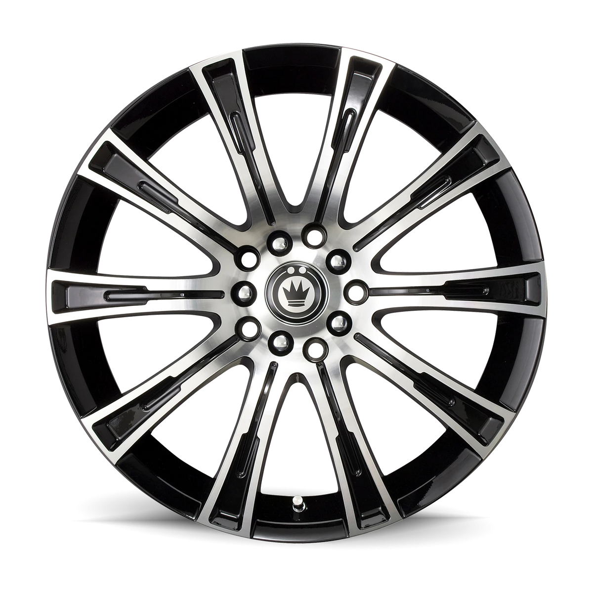 Konig Crown Gloss Black W/ Machined Face 18x8 +35 5x120mm 72.6mm - Wheelwiz
