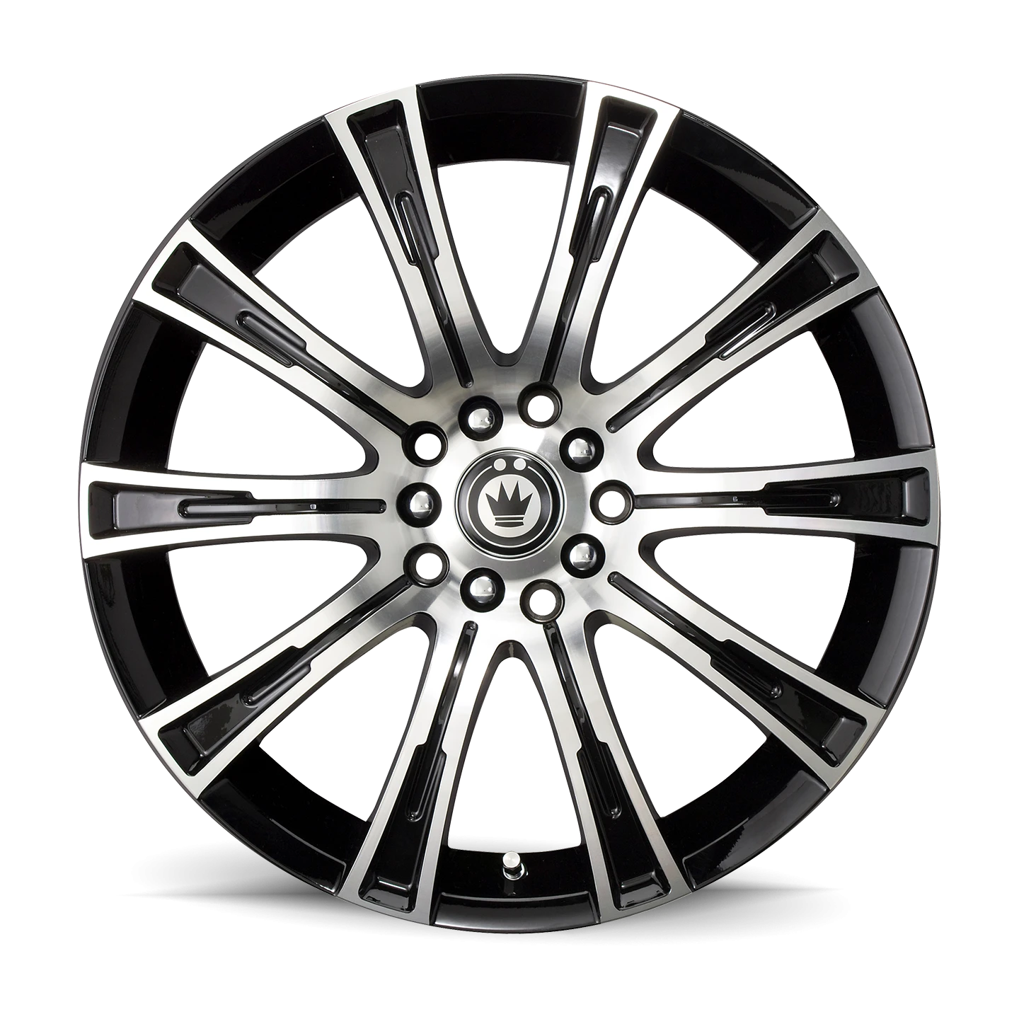 Konig Crown Gloss Black W/ Machined Face 18x8 +35 5x120mm 72.6mm - Wheelwiz