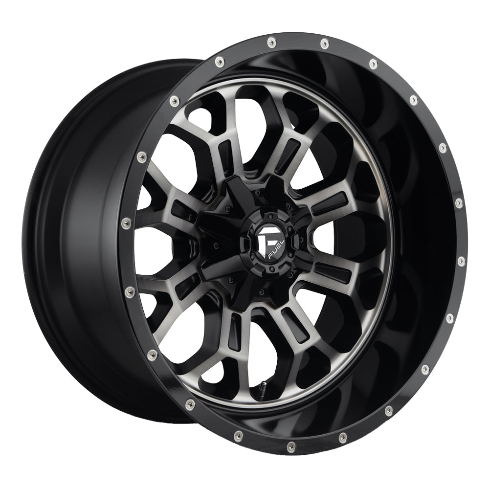 Fuel Offroad D561 CRUSH Gloss Machined Double Dark Tint 20x10 -18 6x135|6x139.7mm 106.1mm - Wheelwiz