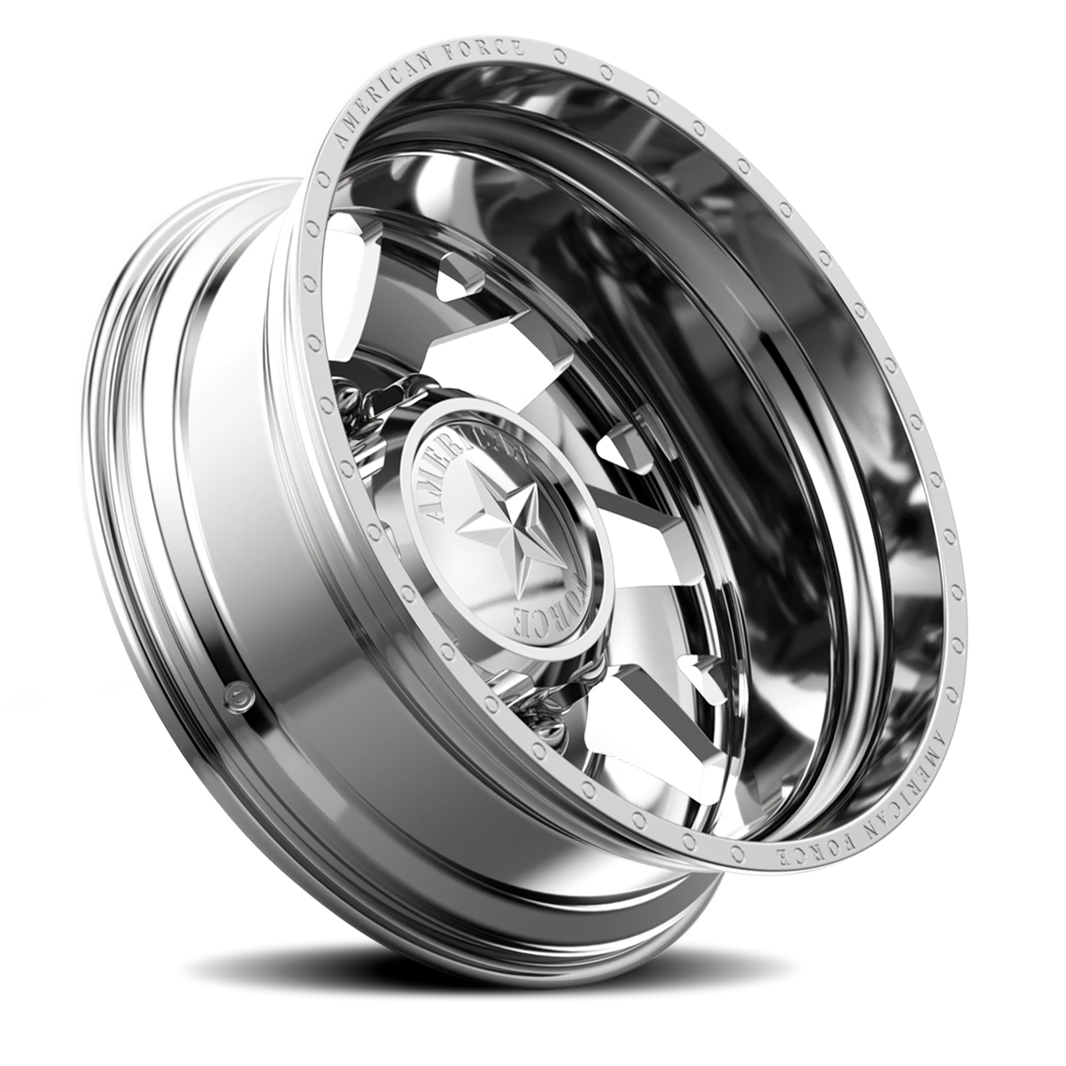 American Force D04 Man O'War DRW Polished 24x8.25 -145 8x165.1mm 122mm - Wheelwiz
