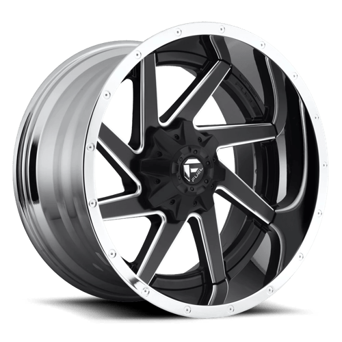 Fuel Offroad D264 RENEGADE Matte Black Chrome Lip 20x12 -44 6x135|6x139.7mm 106.1mm - 2 PIECE - WheelWiz