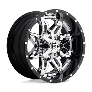 Fuel Offroad D266 LETHAL Chrome Plated Gloss Black Lip 20x10 -19 8x180mm 125.1mm - 2 PIECE - WheelWiz