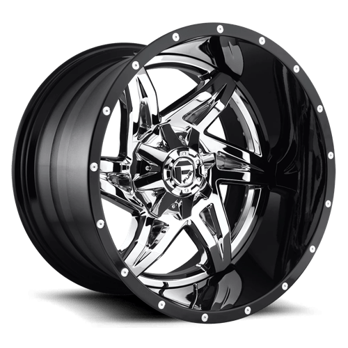 Fuel Offroad D272 ROCKER Chrome Plated Gloss Black Lip 20x10 -18 8x180mm 124.2mm - 2 PIECE - WheelWiz