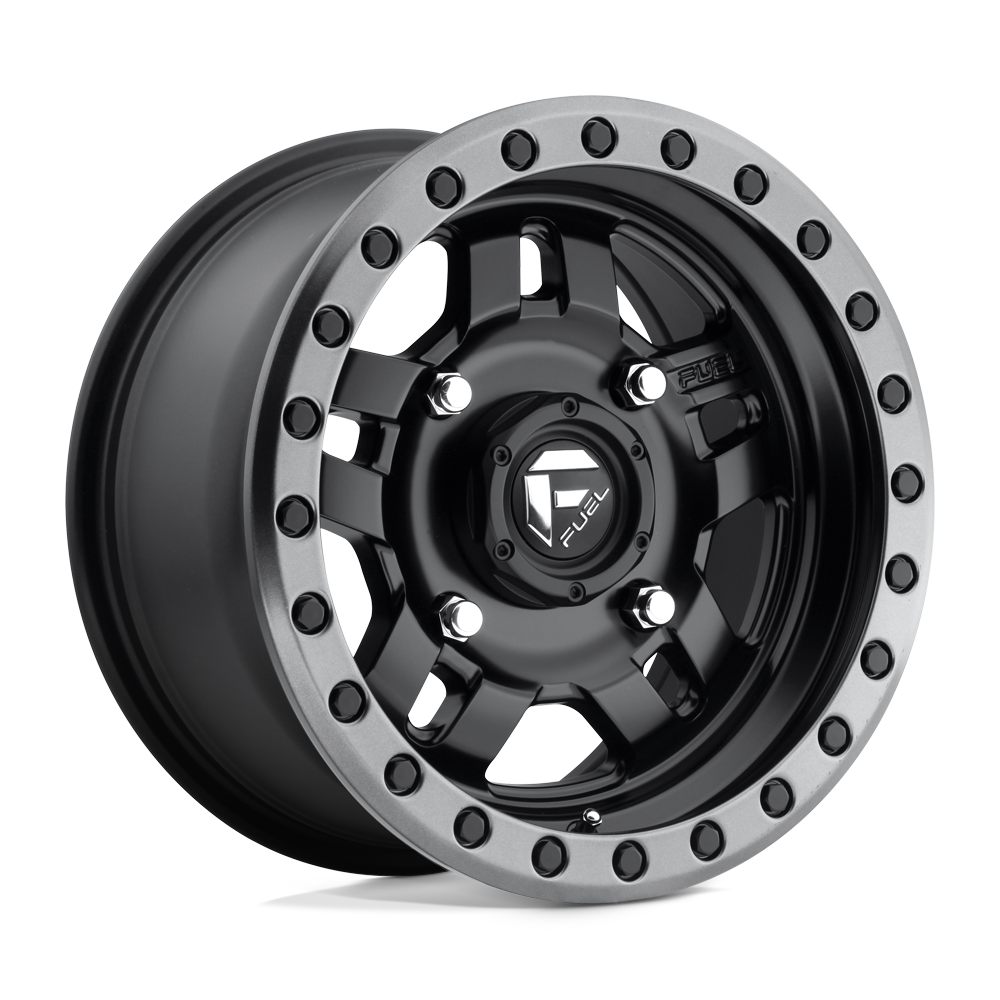 Fuel Offroad D557 ANZA Matte Black Gun Metal Ring 15x7 +13 4x110mm 79.4mm - WheelWiz