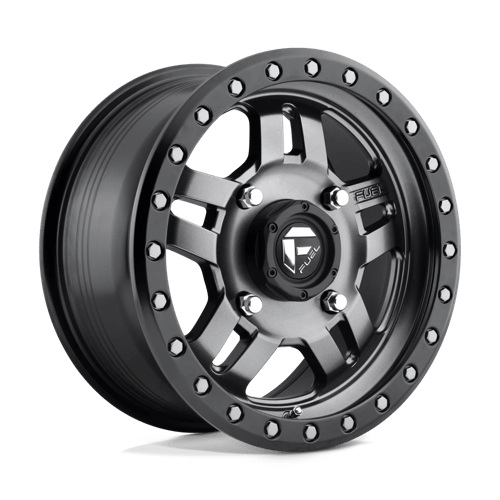 Fuel Offroad D558 ANZA Matte Gunmetal Black Bead Ring 15x7 +13 4x156mm 132mm - Wheelwiz