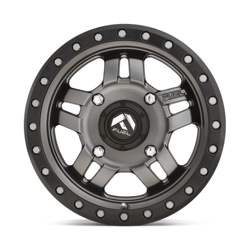 Fuel Offroad D558 ANZA Matte Gunmetal Black Bead Ring 15x7 +13 4x137mm 110.1mm - Wheelwiz