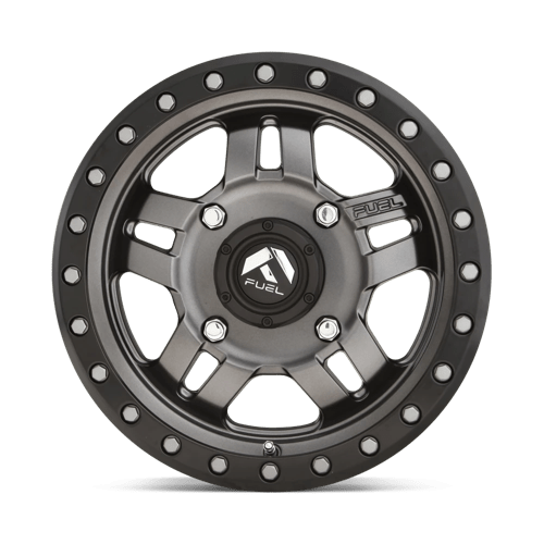 Fuel Offroad D558 ANZA Matte Gunmetal Black Bead Ring 15x7 +13 4x156mm 132mm - Wheelwiz