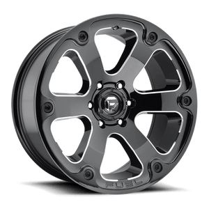 Fuel Offroad D562 BEAST Gloss Black Milled 20x10 -18 6x135mm 87.1mm - WheelWiz