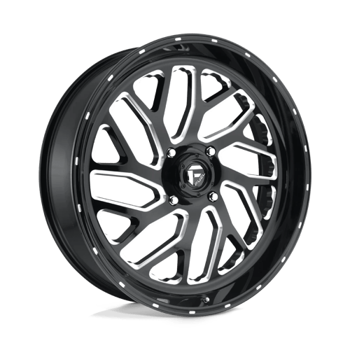 Fuel Offroad D581 TRITON Gloss Black Milled 24x7 +13 4x137mm 110.1mm - Wheelwiz