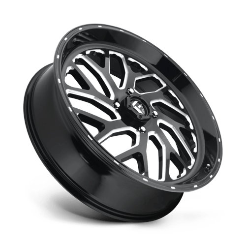 Fuel Offroad D581 TRITON Gloss Black Milled 24x7 +13 4x156mm 132mm - Wheelwiz