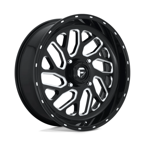 Fuel Offroad D581 TRITON Gloss Black Milled 20x7 +13 4x137mm 110.1mm - Wheelwiz