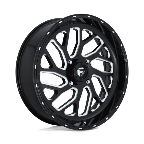 Fuel Offroad D581 TRITON Gloss Black Milled 22x7 +13 4x156mm 132mm - Wheelwiz