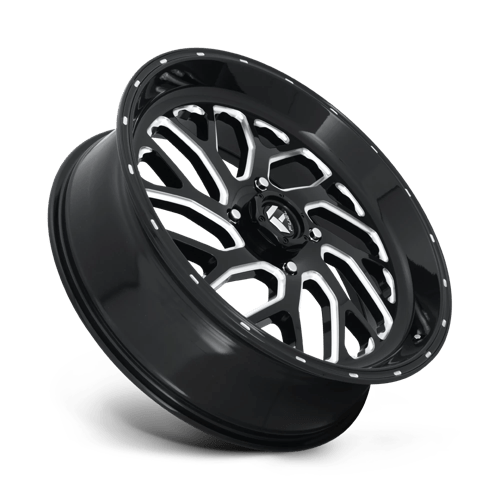 Fuel Offroad D581 TRITON Gloss Black Milled 22x7 +13 4x137mm 110.1mm - Wheelwiz