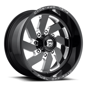 Fuel Offroad D582 TURBO Gloss Black Milled 20x10 -18 6x139.7mm 108mm - WheelWiz