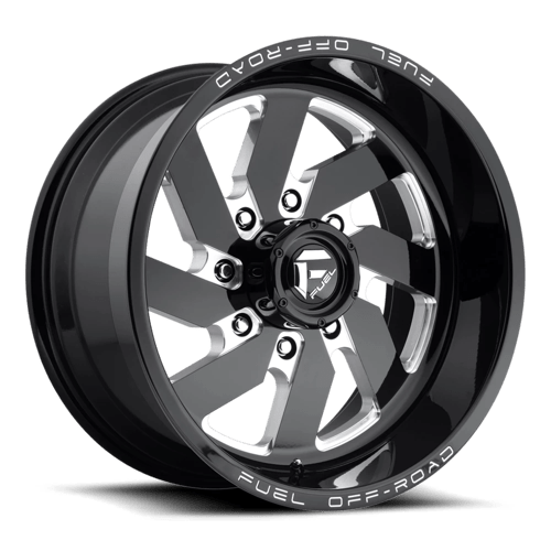 Fuel Offroad D582 TURBO Gloss Black Milled 18x9 +01 8x180mm 124.2mm - WheelWiz