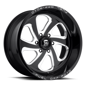 Fuel Offroad D587 FLOW Gloss Black Milled 20x12 -43 8x170mm 125.1mm - WheelWiz