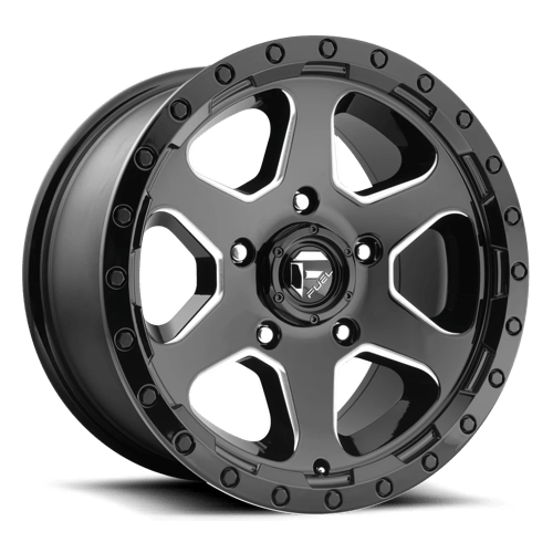 Fuel Offroad D590 RIPPER Gloss Black Milled 17x9 -12 5x127mm 78.1mm - Wheelwiz