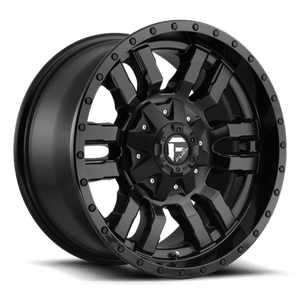 Fuel Offroad D596 SLEDGE Matte Black Gloss Black Lip 22x10 -18 5x114.3|5x127mm 78.1mm - WheelWiz